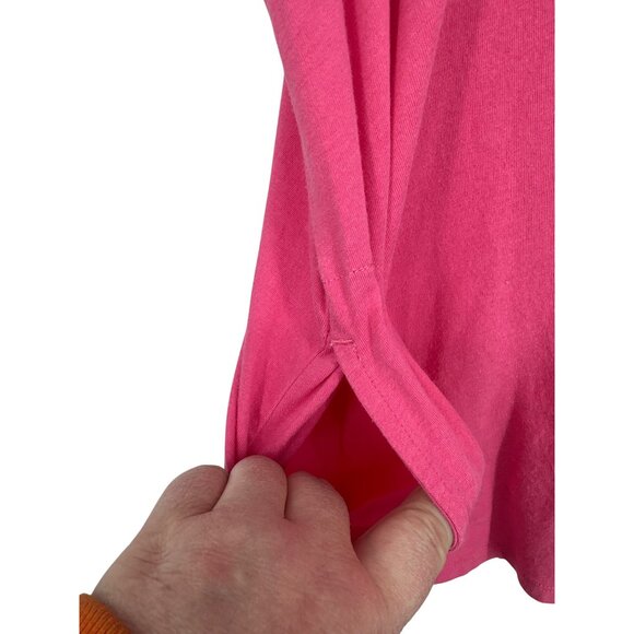 LOGO Lori Goldstein Womens Pink Scoop Neck Short Sleeve Top 2X - Picture 4 of 9